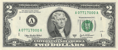 $2 Collectable Note