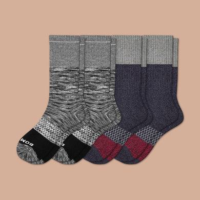 MEN'S TRI-BLOCK CALF SOCKS 4-PACK