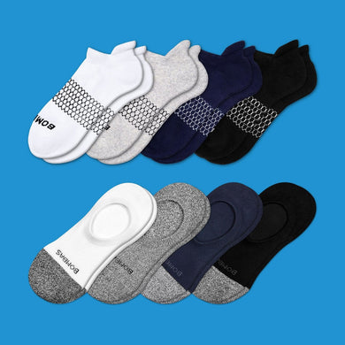 MEN'S CUSHIONED NO SHOW & ANKLE 8-PACK