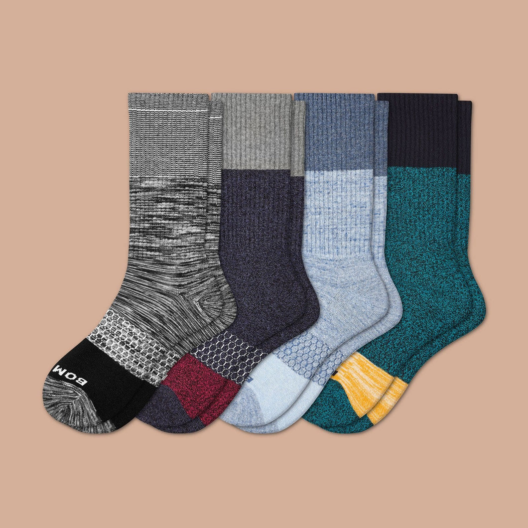 MEN'S TRI-BLOCK CALF SOCKS 4-PACK