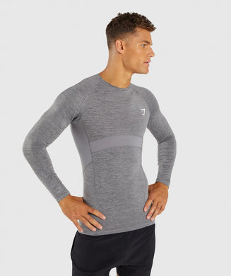 GYMSHARK MENS ELEMENT+ BASELAYER LONG SLEEVE TOP