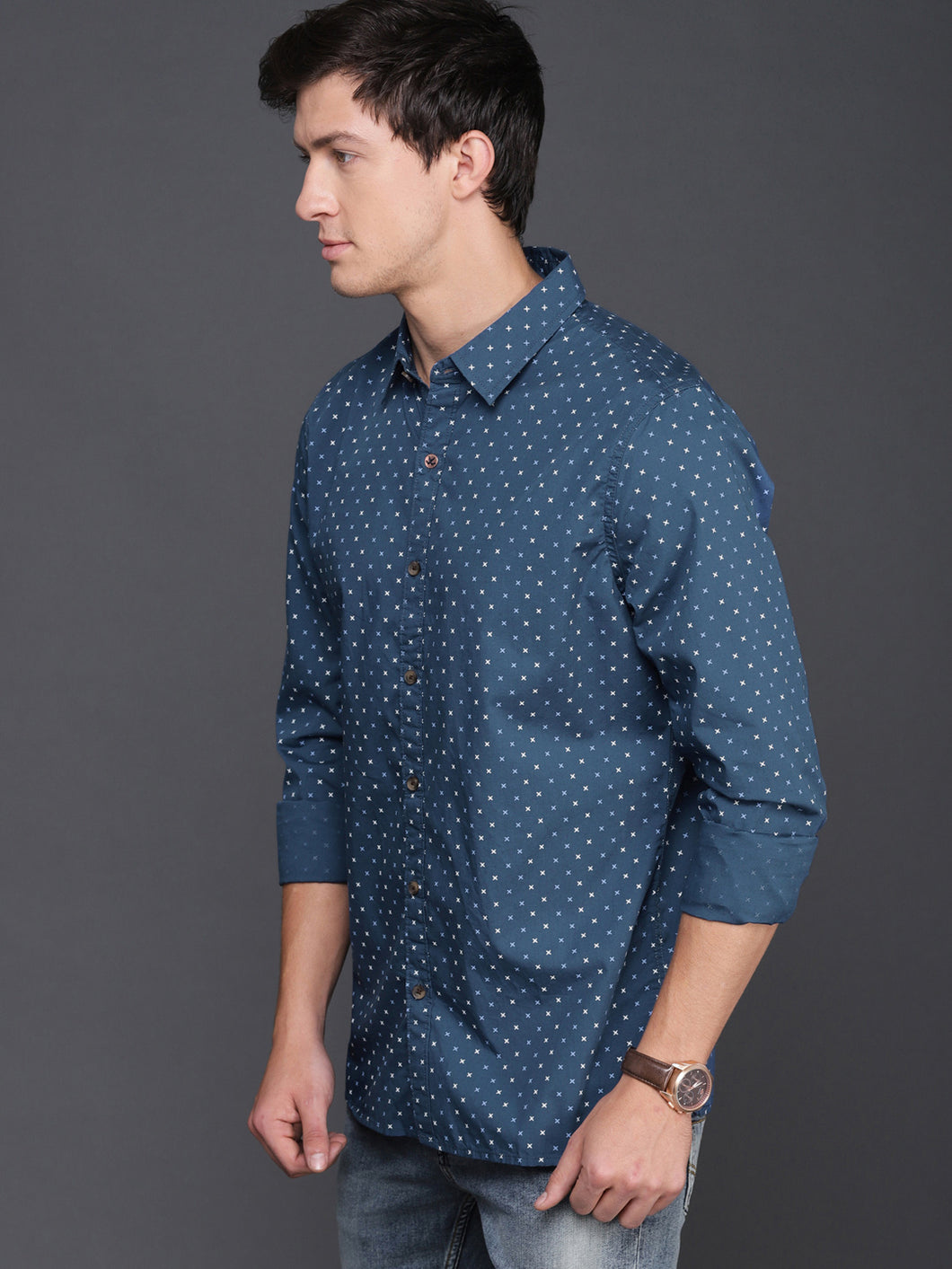 VK's Men Slim Fit Printed Casual Shirt (20$)